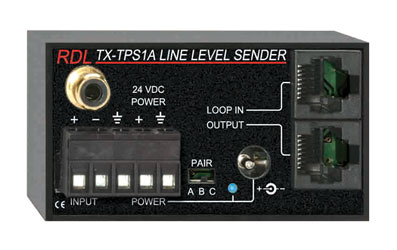 RDL TX-TPS1A EMETTEUR FORMAT-A actif, une paire, 1x RCA, 1x entrée ligne symétrique