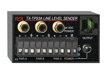 RDL TX-TPS3A EMETTEUR FORMAT-A actif, trois paires, 3x RCA, 3x entrée ligne symétrique