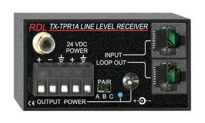 RDL TX-TPR1A RECEPTEUR FORMAT-A actif, une paire, 1x RCA, 1x sortie ligne symétrique