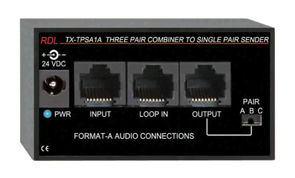 RDL TX-TPSA1A COMBINEUR FORMAT-A actif, sortie trois paires vers sortie une paire