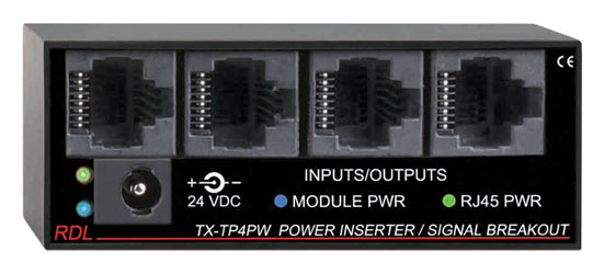 RDL TX-TP4PW INJECTEUR DE COURANT FORMAT-A 4x connecteurs de sortie RJ45