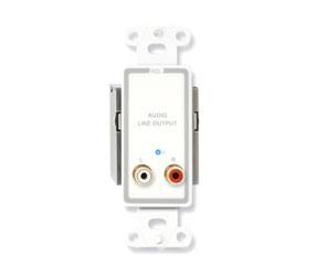 RDL D-TPR2A RECEPTEUR AUDIO actif, deux paires, sort.ligne stéréo, entr./sort. RJ45 Format-A, blanc