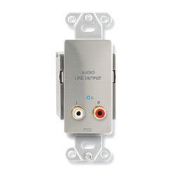 RDL DS-TPR2A RECEPTEUR AUDIO actif, deux paires, sort.ligne stéréo, entr./sort. RJ45 Format-A, inox