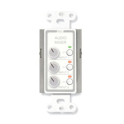 RDL D-RC3M MIXETTE AUDIO DEPORTÉE 3 canaux, avec sourdine, port de contrôl RJ45, blanc