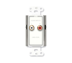 RDL D-J2 INTERFACE AUDIO entrée, niveau ligne, entrée 1x double RCA, sortie borne, blanc