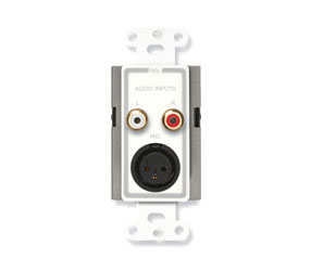 RDL D-J3 INTERFACE AUDIO double entrée, micro/ligne, entrée 1x double RCA/1x XLR, sort.borne, blanc