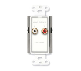 RDL D-A2 INTERFACE AUDIO sortie, niveau ligne, 1x sortie double RCA, entrée borne, blanc