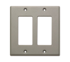 RDL CP-2G PLAQUE D'HABILLAGE deux découpes, pour SMB-2/DC-2/WB-2U, gris