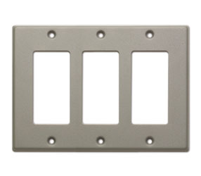 RDL CP-3G PLAQUE D'HABILLAGE trois découpes, pour SMB-3/DC-3, gris