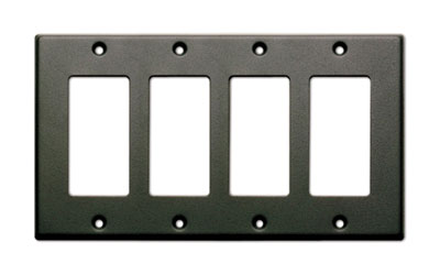 RDL CP-4B PLAQUE D'HABILLAGE quatre découpes, pour SMB-4/DC-4, noir