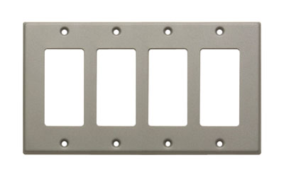 RDL CP-4G PLAQUE D'HABILLAGE quatre découpes, pour SMB-4/DC-4, gris