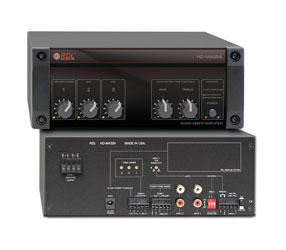 RDL HD-MA35A AMPLIFICATEUR/MELANGEUR 35W, 25/70/100V, 3 canaux, 2x double RCA (phono), 1x bornier