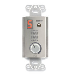 RDL DS-SFRC8 COMMANDE À DISTANCE mural, 8 sources, 3.5W/ohms, pour SourceFlex System, argent