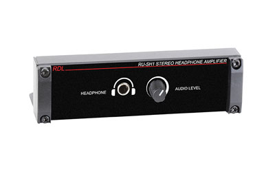 RDL RU-SH1 AMPLI CASQUE stéréo/mono, sélecteur haute/basse sensibilité, entr/sort.bornier