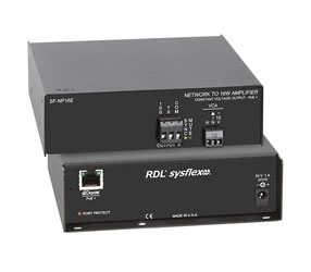 RDL SF-NP16E INTERFACE DANTE sortie, mono 16W, 70/100V, sortie sur bornier, PoE+