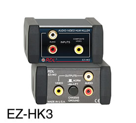 RDL EZ-HK3 ISOLATEUR ELIMINATEUR DE BRUIT audio et vidéo, composite, stéréo, entrée/sortie RCA