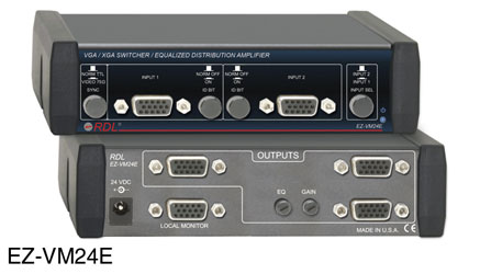 RDL EZ-VM24E SELECTEUR D'ENTREE vidéo, VGA/XGA 2x4, adapt.secteur