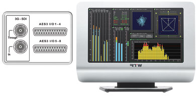 RTW TM9-VIDEO METRE AUDIO de table, écran tactile 9", 3G-SDI/connectivité AES3