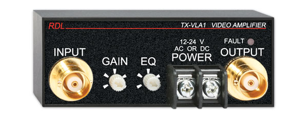RDL TX-VLA1 AMPLIFICATEUR LIGNE VIDEO gain réglable, égaliseur réglable, NTSC/PAL, BNC