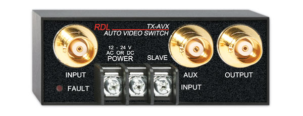 RDL TX-AVX SWITCH VIDEO automatique, 2x1, bascule vidéo si perte de signal, PAL/NTSC, entr/sortie BNC