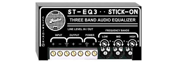 RDL ST-EQ3 PROCESSEUR DE SIGNAL égaliseur 3 bandes, niveau ligne