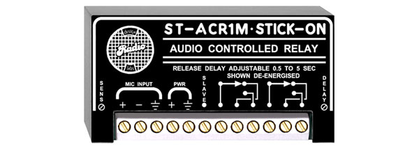 RDL ST-ACR1M RELAI A COMMANDE AUDIO niveau micro, temps de retombée 0.5s à 5s