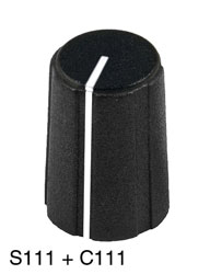SIFAM S111-004 BOUTON COLLET diamètre 11,5mm, fixation 4mm, noir