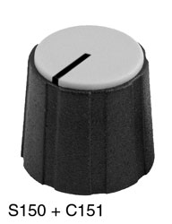 SIFAM S150-250 BOUTON COLLET diamètre 15,5mm, fixation 0.25", noir