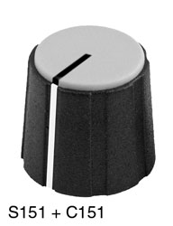 SIFAM S151-004 BOUTON COLLET diamètre 15,5mm, fixation 4mm, noir