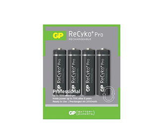 GP 210AAHCB PILE Recyko+ Pro NiMH, format AA, 2000mAh, pack de 4