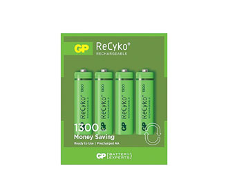 GP 130AAHC RECYKO+ PILE, format AA, 1300mAh (pack de 4)