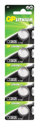 GP CR2025 PILES BOUTON 20d x 2.5mm, lithium, 3V (pack de 5)