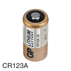 GP CR123A PILE LITHIUM 16.8d x 34.5mm, 3V