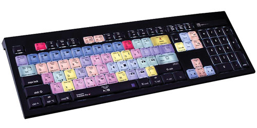 LOGICKEYBOARD QWERTY Mac ASTRA clavier rétroéclairé QWERTY, USB, Adobe Premiere CC