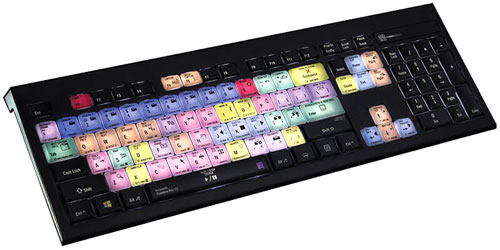 LOGICKEYBOARD QWERTY PC ASTRA clavier rétroéclairé QWERTY, USB, Adobe Premiere CC