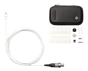 SHURE TWINPLEX TL47 MICRO subminiature, omni, avec accessoires, LEMO, blanc