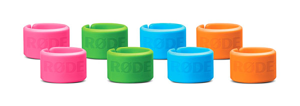 RODE XLR-ID BAGUES D'IDENTIFICATION pour connecteurs XLR, rose/vert/bleu/orange, pack de 8