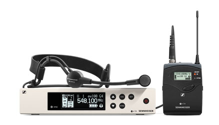 SENNHEISER EW 100 G4-ME3-E SYSTEME HF de poche TX, micro tour de tête, cardioïde