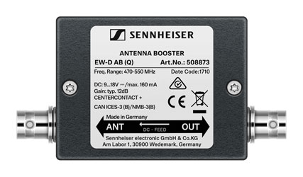 SENNHEISER EW-D AB AMPLIFICATEUR D'ANTENNE connections BNC, 606-694MHz