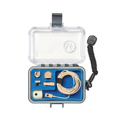 VOICE TECHNOLOGIES VT500WATER MICRO omnidirectionnel, étanche, avec accessoires/boîtier, beige