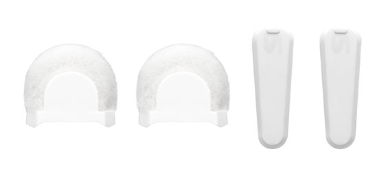 SHURE AMV-LAV-WS/W-KIT BONNETTE KIT pour micro-cravate MoveMic, blanc, pack de 2