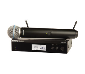 SHURE BLX24R/B58 SYSTEME SANS FIL à main, capsule Beta 58A, récepteur pour rack, 606-630MHz (K3E)