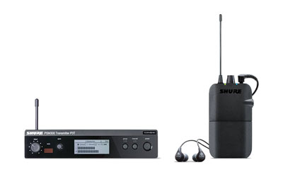 SHURE PSM 300 SYSTEME PERSONNEL D'ECOUTE 606-630MHz (K3E), canal 38, avec écouteurs SE112