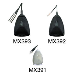 SHURE MX391/C MINI MICRO DE SURFACE préampli., cardioïde, alim.fantôme, noir