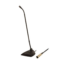 SHURE MX418D/N MICRO COL DE CYGNE 45.7cm, ss capsule, base pour table, commut.programm., LED