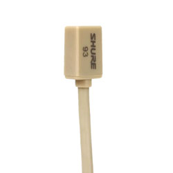 SHURE WL93T MICRO MINIATURE omnidirectionnel, connecteur TA4F, 1.2m, beige