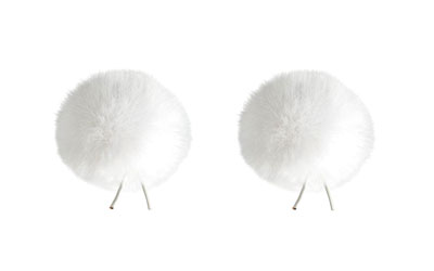 BUBBLEBEE TWIN WINDBUBBLES BONNETTE micro-cravate, taille 2, trou 35mm, pack de 2, blanc