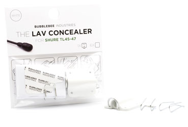 BUBBLEBEE LAV CONCEALER SUPPORT MICRO pour Shure TwinPlex TL45/TL46/TL47 lavalier, blanc