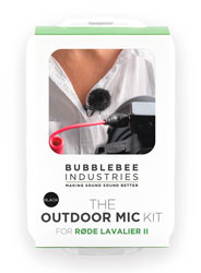 BUBBLEBEE OUTDOOR MIC KIT pour Rode Lavalier II, noir