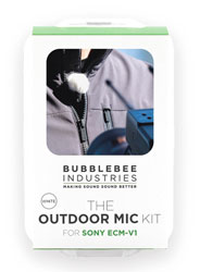 BUBBLEBEE OUTDOOR MIC KIT pour Sony ECM-V1, blanc